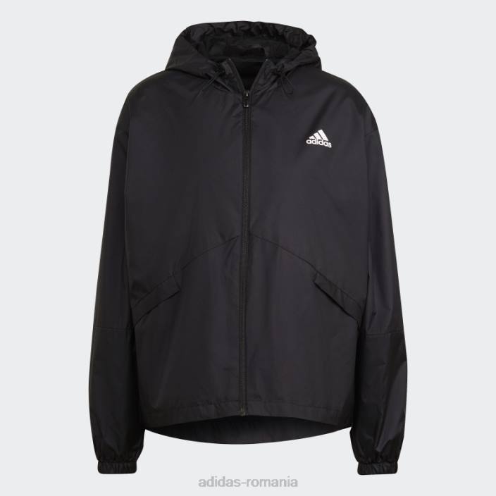 Adidas pantalon de vânt cu logo oversize essentials negru femei alb negru 2JBN9908
