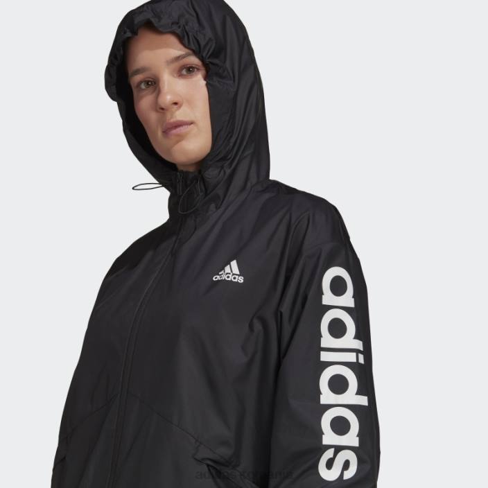 Adidas pantalon de vânt cu logo oversize essentials negru femei alb negru 2JBN9908