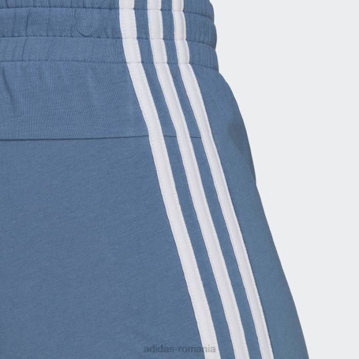 Adidas pantaloni scurți subțiri cu 3 dungi, albastru alterat, esențiale adidas femei albastru/alb alterat 2JBN10305