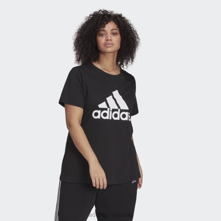 Adidas tricou cu logo essentials (mărime plus) alb fashion femei alb negru 2JBN8897