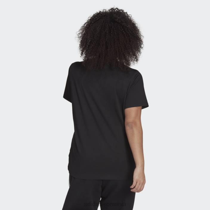 Adidas tricou cu logo essentials (mărime plus) alb fashion femei alb negru 2JBN8897