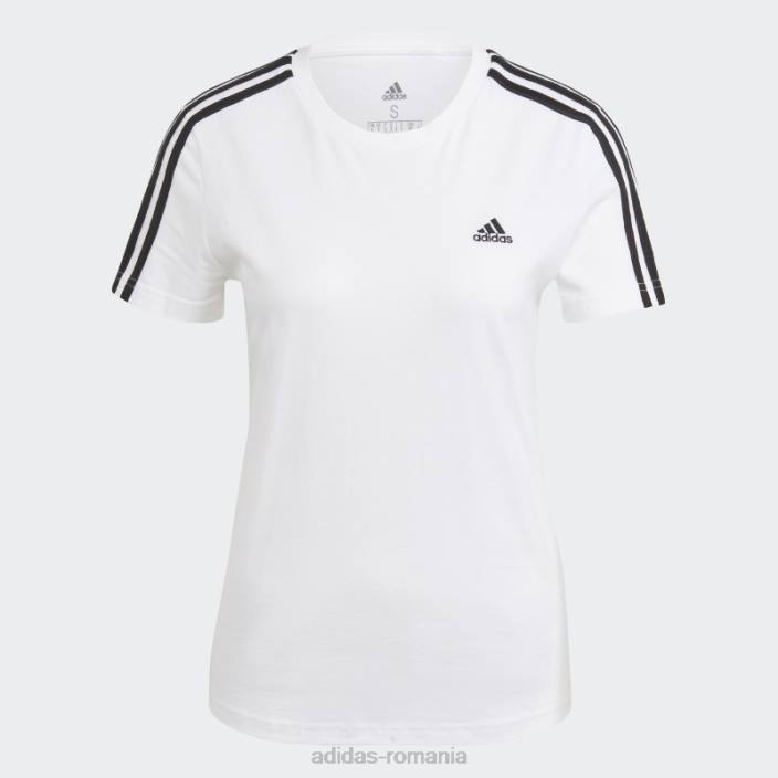 Adidas tricou negru subțire cu 3 dungi hot essentials femei alb negru 2JBN8869