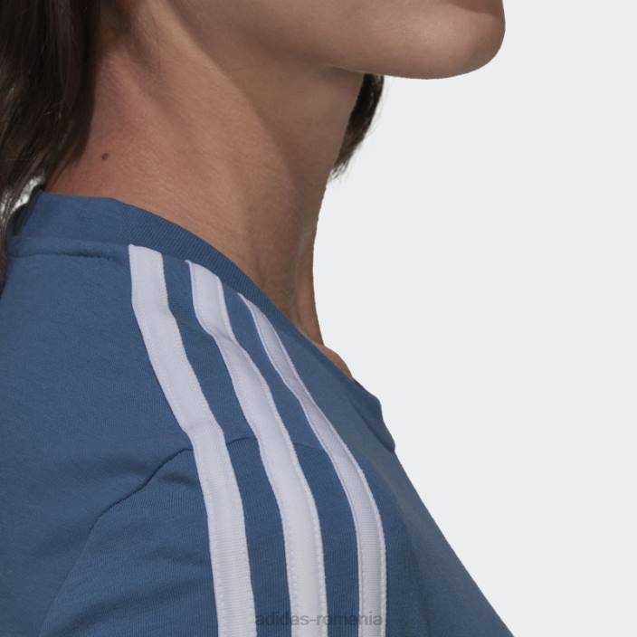 Adidas tricou subțire cu 3 dungi essentials albastru alterat femei albastru/alb alterat 2JBN10279