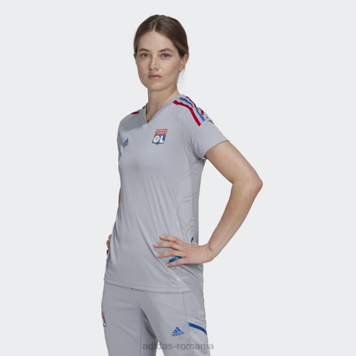 Adidas Tricou de antrenament condivo de argint Olympique Lyonnais femei argint 2JBN17404