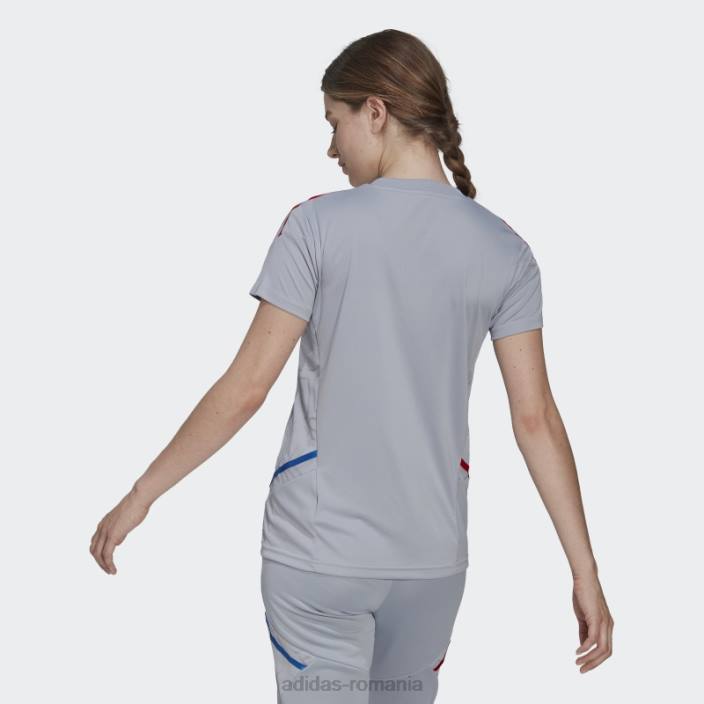 Adidas Tricou de antrenament condivo de argint Olympique Lyonnais femei argint 2JBN17404