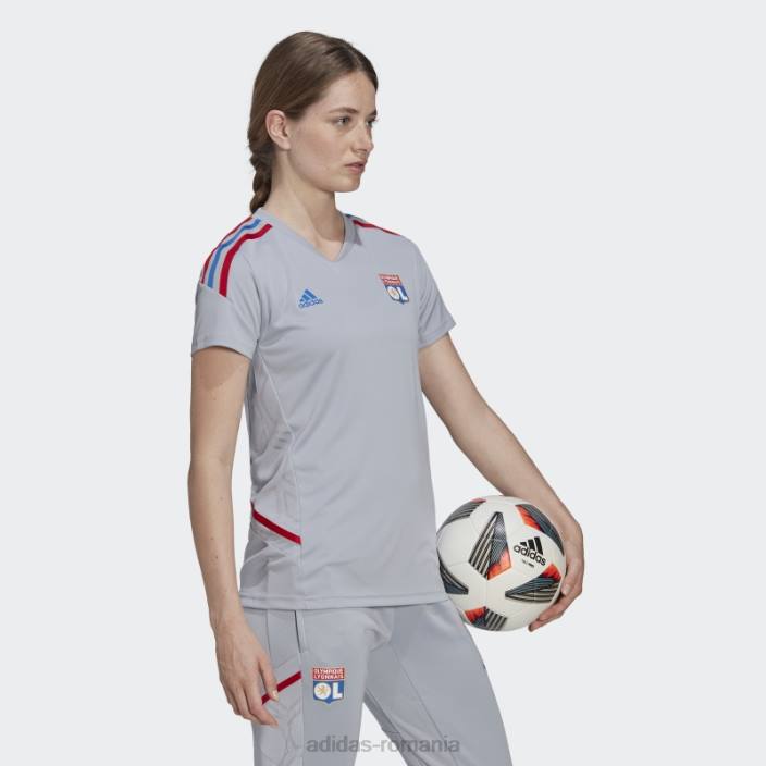 Adidas Tricou de antrenament condivo de argint Olympique Lyonnais femei argint 2JBN17404
