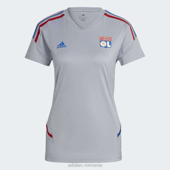 Adidas Tricou de antrenament condivo de argint Olympique Lyonnais femei argint 2JBN17404