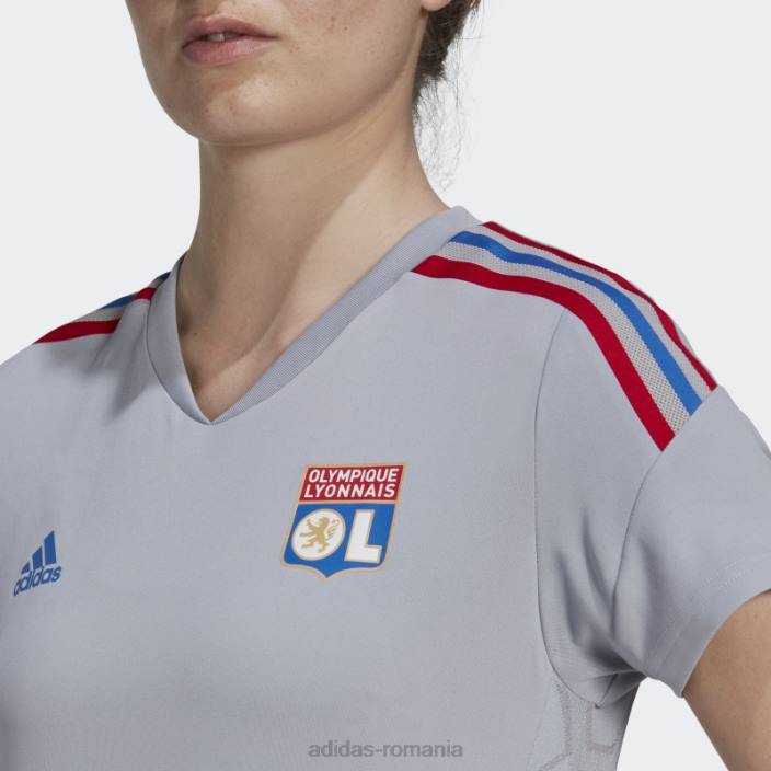 Adidas Tricou de antrenament condivo de argint Olympique Lyonnais femei argint 2JBN17404