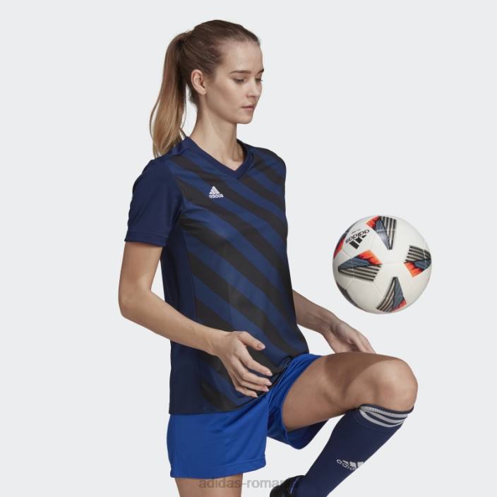 Adidas entrada 22 tricou grafic negru fashion femei bleumarin/negru 2JBN17496