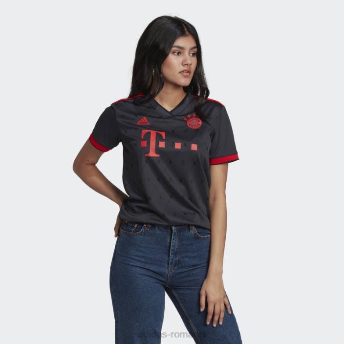 Adidas fashion night grey fc bayern 22/23 tricou al treilea femei gri de noapte 2JBN17338