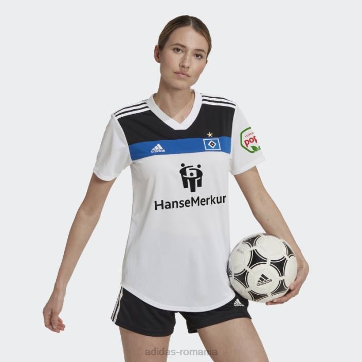 Adidas hamburger sv 22/23 tricou home alb adidas femei alb 2JBN17112