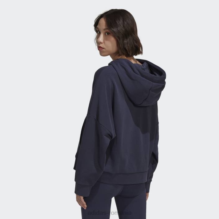Adidas hanorac cu glugă cu grafică dna fc bayern navy femei marina 2JBN17141
