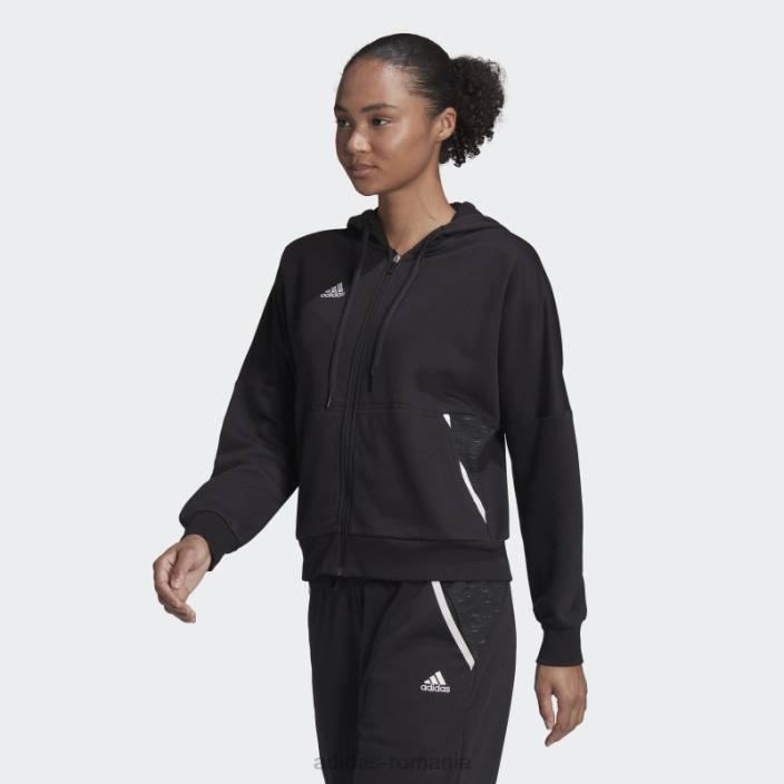 Adidas hanorac negru condivo 22 cu fermoar complet adidas femei alb negru 2JBN16749