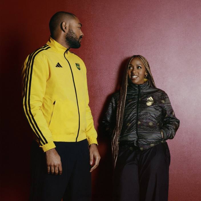 Adidas jachetă auriu imnul Jamaica adidas femei auriu/negru 2JBN2409