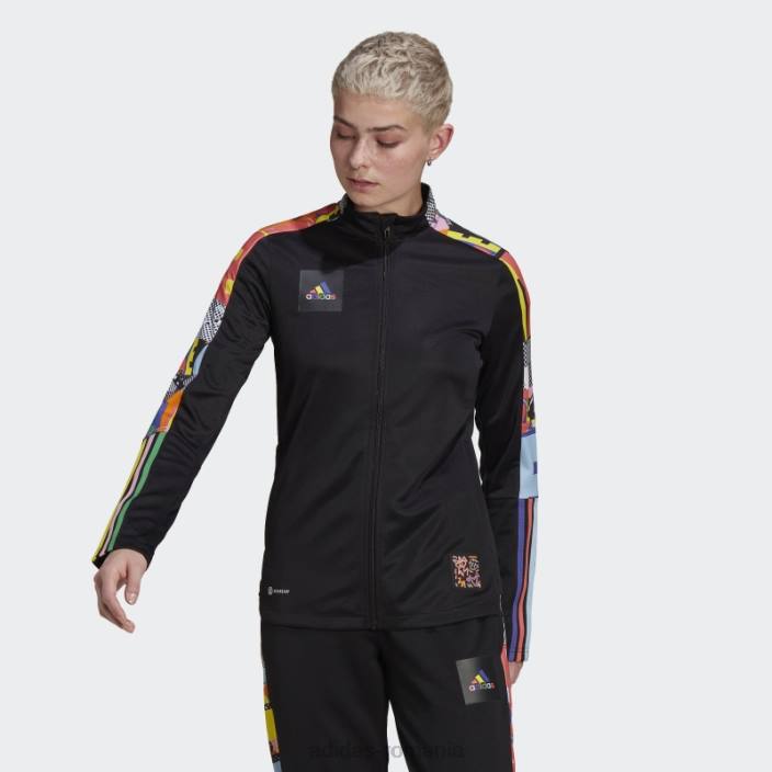 Adidas jachetă neagră tiro pride femei negru/multicolor 2JBN10505