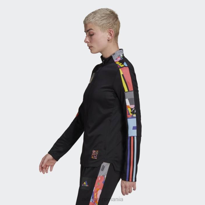 Adidas jachetă neagră tiro pride femei negru/multicolor 2JBN10505