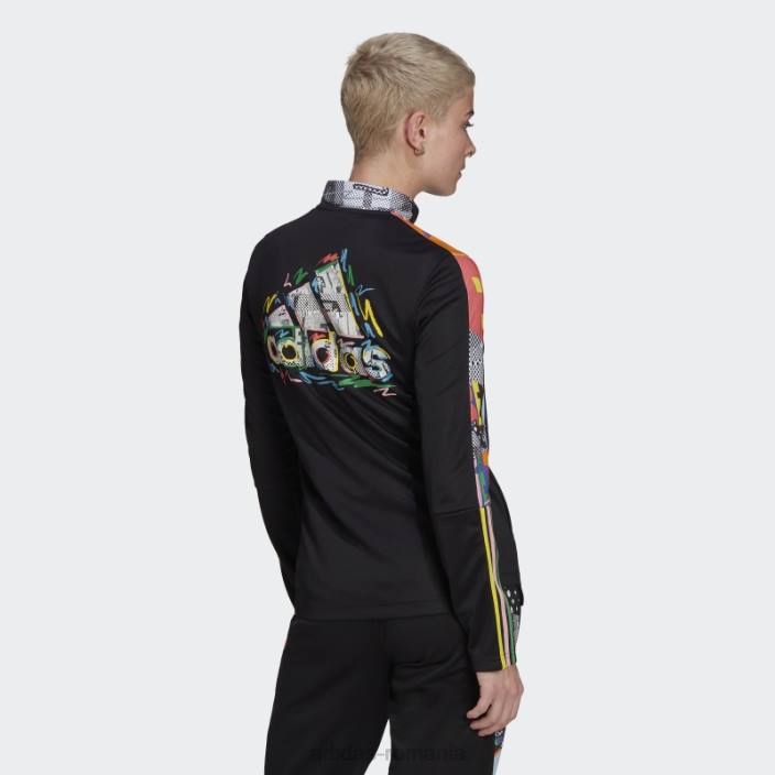 Adidas jachetă neagră tiro pride femei negru/multicolor 2JBN10505