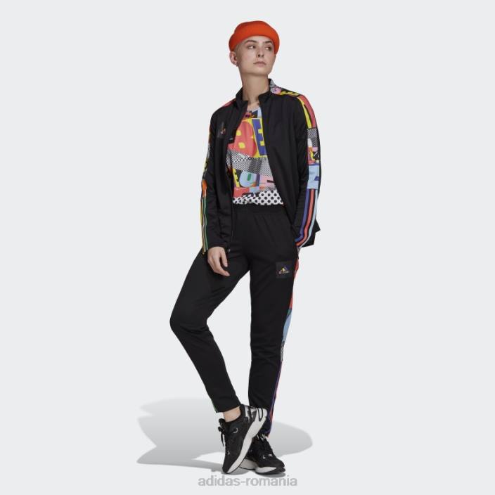 Adidas jachetă neagră tiro pride femei negru/multicolor 2JBN10505