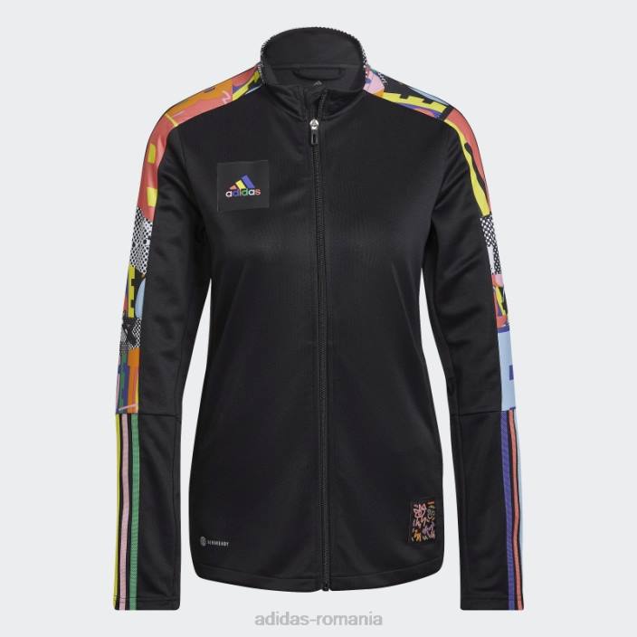Adidas jachetă neagră tiro pride femei negru/multicolor 2JBN10505