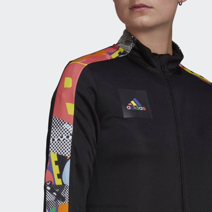 Adidas jachetă neagră tiro pride femei negru/multicolor 2JBN10505