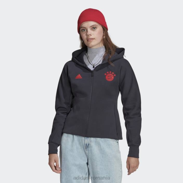 Adidas jacheta fc bayern anthem gri noapte femei gri de noapte 2JBN17389