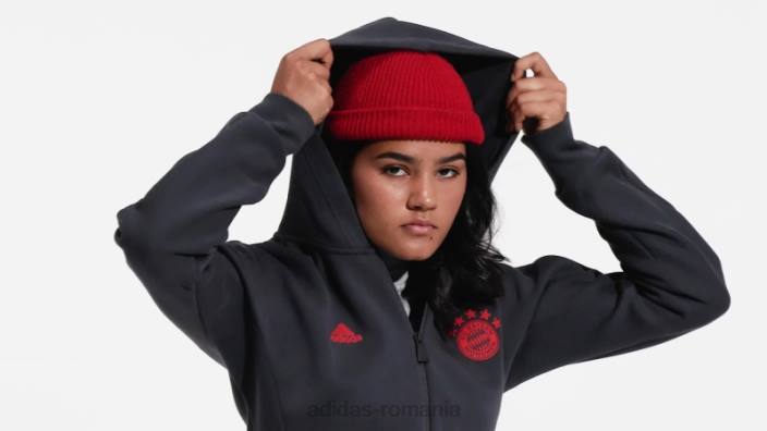 Adidas jacheta fc bayern anthem gri noapte femei gri de noapte 2JBN17389