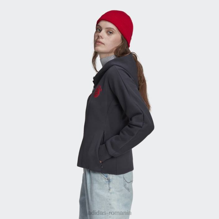 Adidas jacheta fc bayern anthem gri noapte femei gri de noapte 2JBN17389