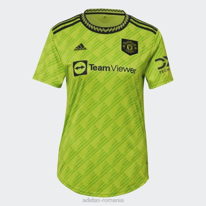 Adidas manchester united 22/23 al treilea tricou slime fashion femei slime 2JBN2480