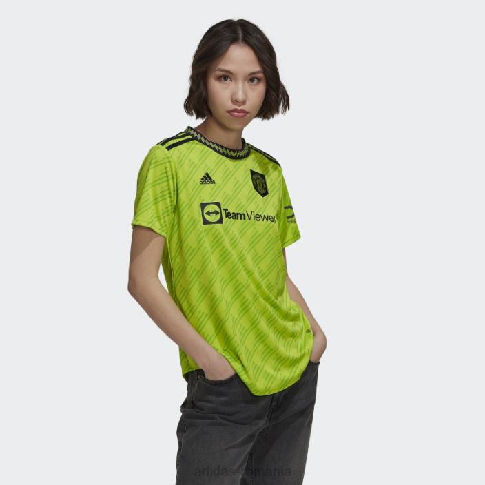 Adidas manchester united 22/23 al treilea tricou slime fierbinte femei slime 2JBN17209