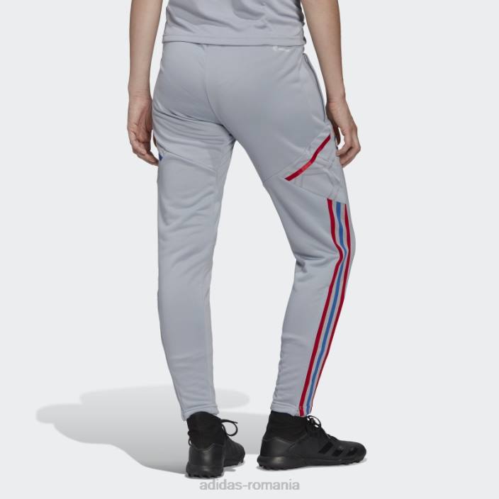Adidas olympique lyonnais tiro 21 pantaloni de antrenament argintiu femei argint 2JBN17365