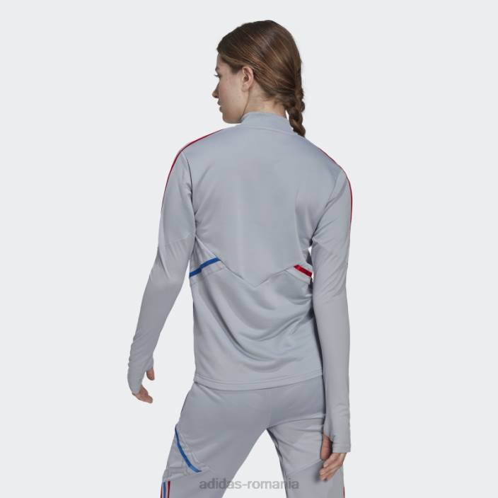 Adidas olympique lyonnais tiro 21 top de antrenament argintiu fierbinte femei argint 2JBN17382