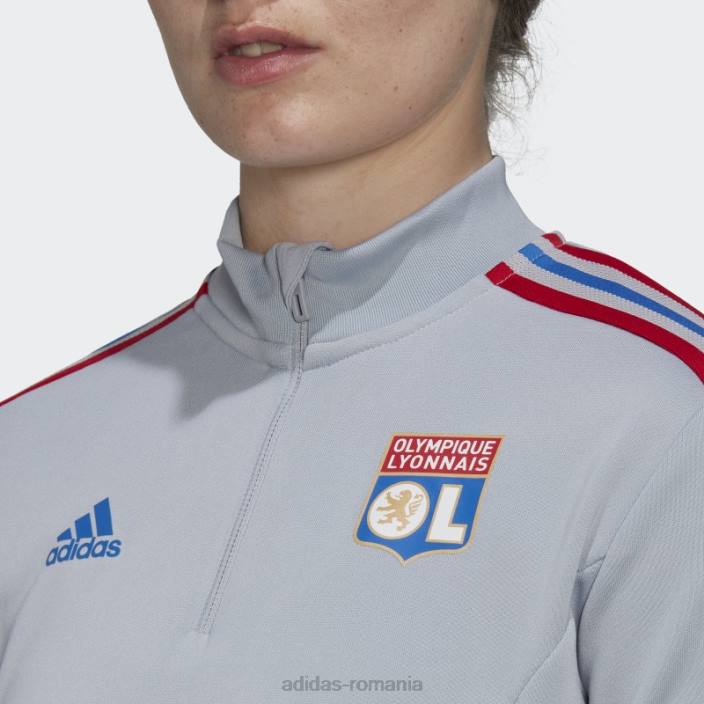 Adidas olympique lyonnais tiro 21 top de antrenament argintiu fierbinte femei argint 2JBN17382