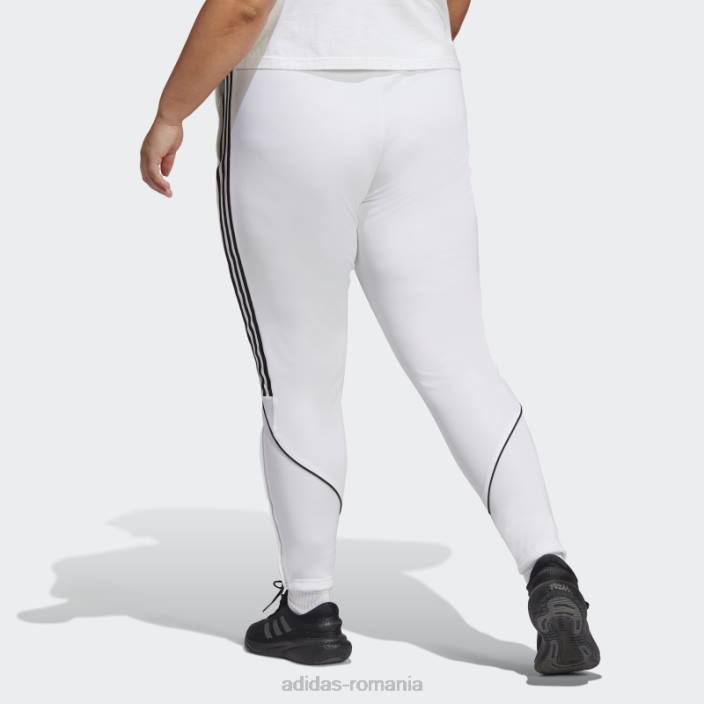 Adidas pantaloni albi de liga tiro 23 (plus marime) femei alb 2JBN10109