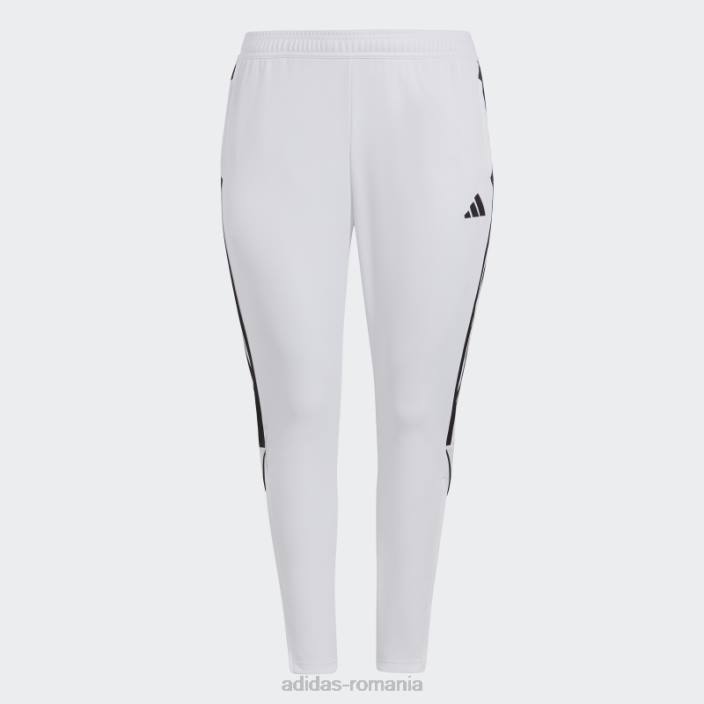 Adidas pantaloni albi de liga tiro 23 (plus marime) femei alb 2JBN10109