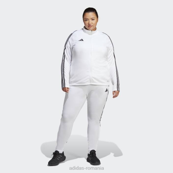 Adidas pantaloni albi de liga tiro 23 (plus marime) femei alb 2JBN10109