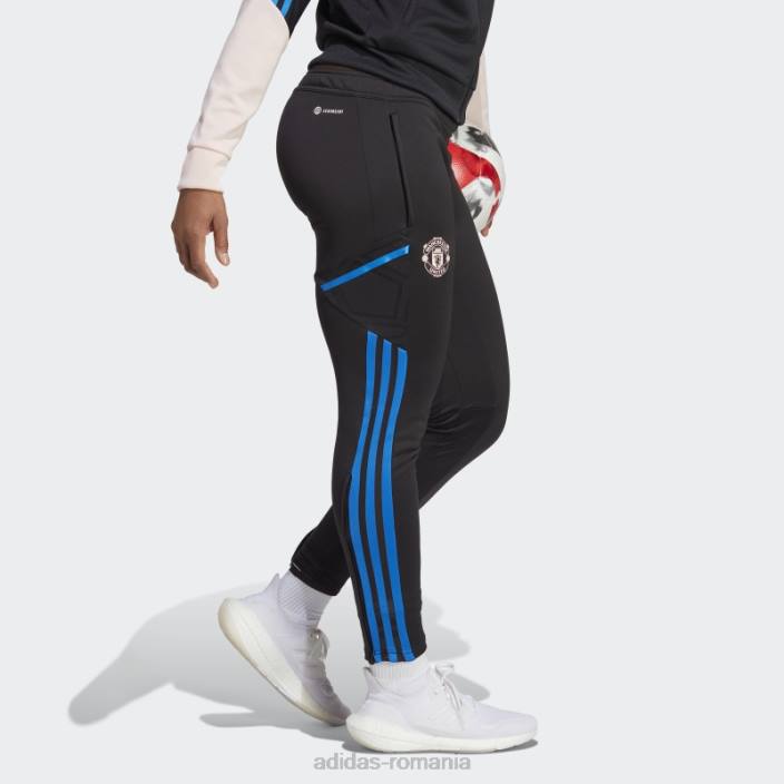Adidas pantaloni de antrenament negru manchester united condivo 22 femei negru/albastru strălucitor 2JBN16762