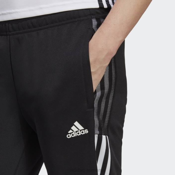 Adidas pantaloni de sport tiro 21 albi eleganti femei alb negru 2JBN8855