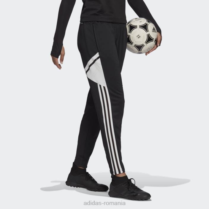Adidas pantaloni de trening condivo 22 negru femei alb negru 2JBN17143