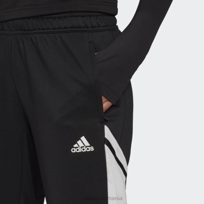 Adidas pantaloni de trening condivo 22 negru femei alb negru 2JBN17143