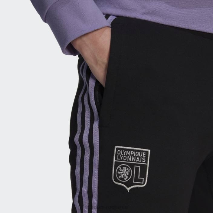 Adidas pantaloni de trening olympique lyonnais transpirați negru femei negru 2JBN17360