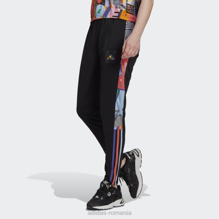 Adidas pantaloni negri tiro pride femei negru/multicolor 2JBN10456