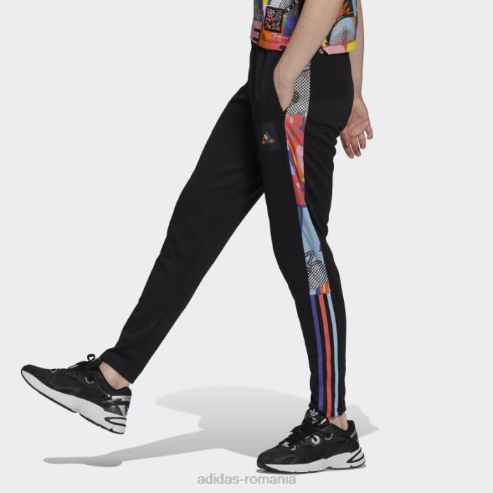 Adidas pantaloni negri tiro pride femei negru/multicolor 2JBN10456