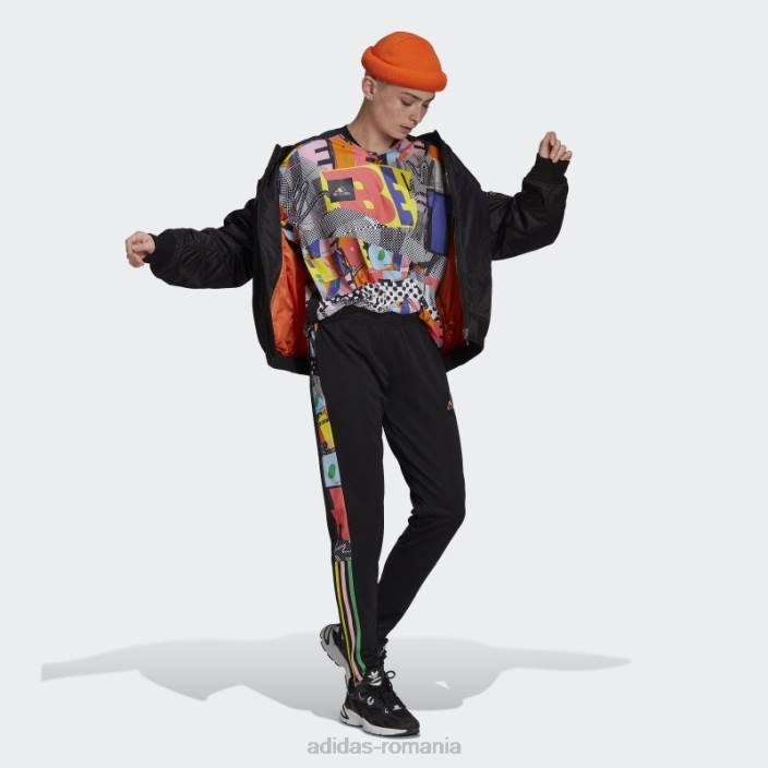 Adidas pantaloni negri tiro pride femei negru/multicolor 2JBN10456