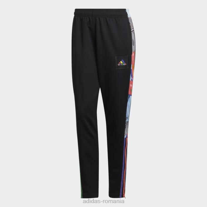 Adidas pantaloni negri tiro pride femei negru/multicolor 2JBN10456