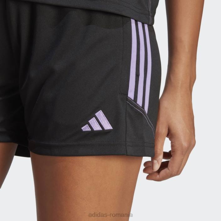 Adidas pantaloni scurți de antrenament club negru tiro 23 femei negru/violet 2JBN16883