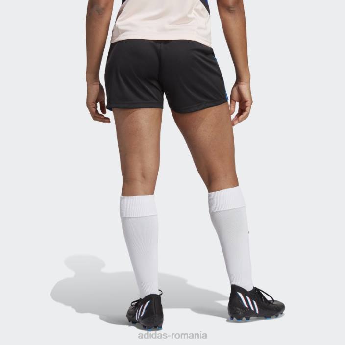 Adidas pantaloni scurți de antrenament manchester united condivo 22 negru femei negru/albastru strălucitor 2JBN17060