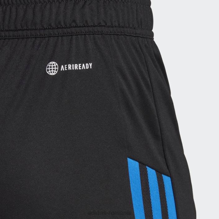Adidas pantaloni scurți de antrenament manchester united condivo 22 negru femei negru/albastru strălucitor 2JBN17060