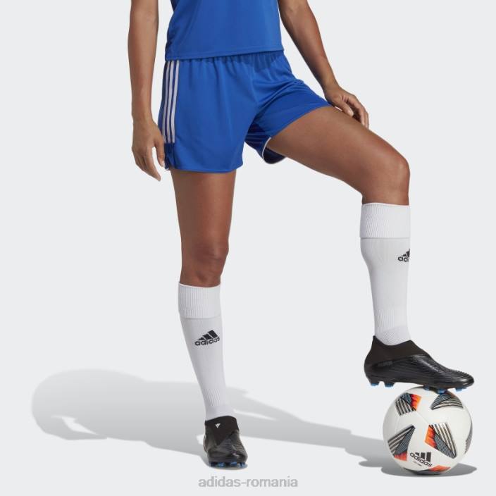 Adidas pantaloni scurți fashion tiro 23 league alb femei albastru regal/alb 2JBN9899