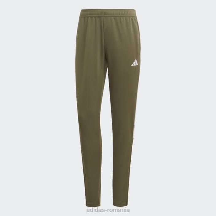 Adidas pantaloni tiro olive adidas femei măsliniu/alb 2JBN9705