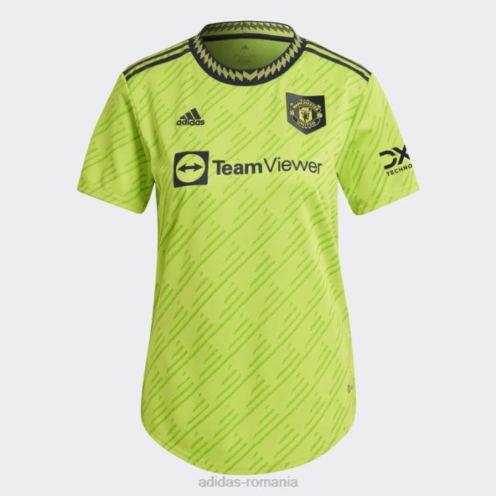Adidas slime manchester united 22/23 tricou al treilea autentic femei slime 2JBN17321